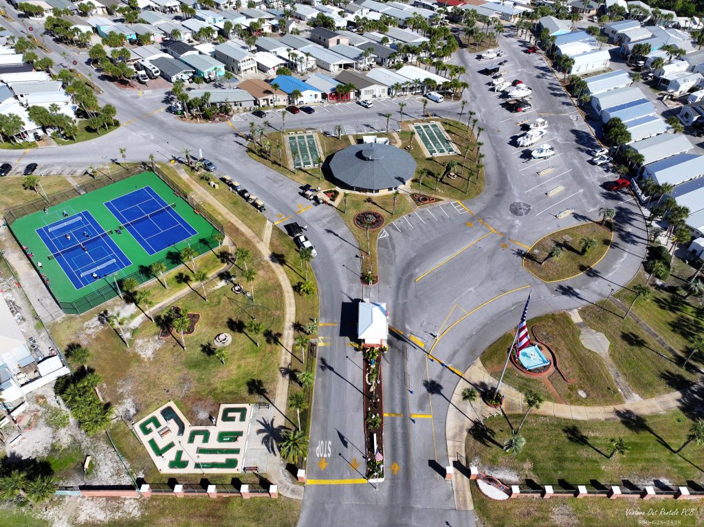 Venture Out Entrance with Tennis and Pickleball Courts 