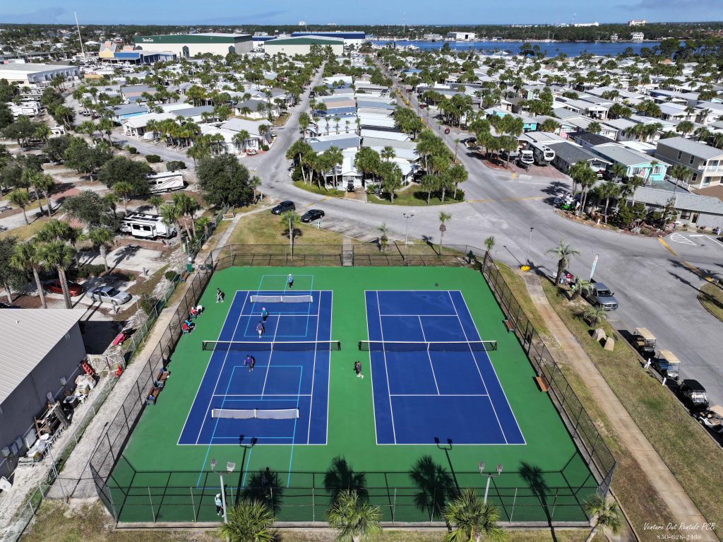 Venture Out Tennis and Pickleball Courts Aerial
