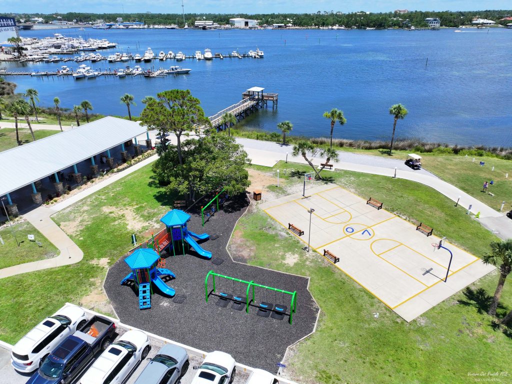 Venture Out Basketball and Playground Area Aerial